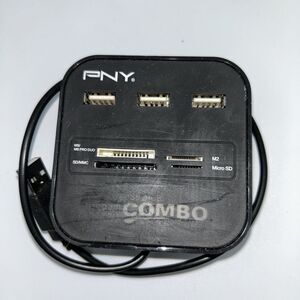 PNY Combo Multi Card Reader usb hub SD SDHC MicroSD Memory Stick M2